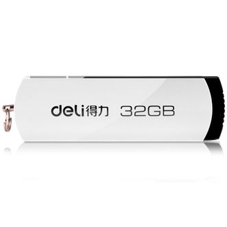 得力/Deli  高速读写时尚小巧 办公用品 金属U盘32G(3753)