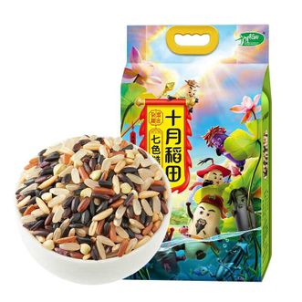 十月稻田  粗粮 黑米 红米 糙米 燕麦米 荞麦米 七色糙米2.5kg