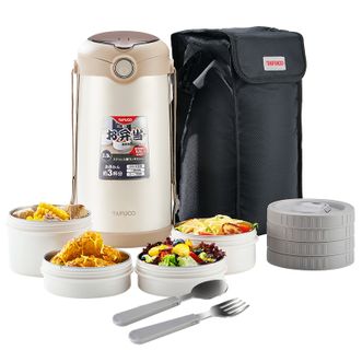 泰福高（TAFUCO）  四层分装保温饭盒保温桶2.9L学生便当盒T0396 长效保温12小时