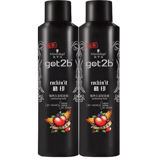 施华蔻  酷印强持久定型发胶250ml*2  got2b  (定型发胶蓬松喷雾干胶)新老包装  正品包邮