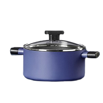 炊大皇（COOKER KING）  汤锅22cm不粘锅可视锅盖炖锅 大容量 TG22K蓝色