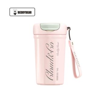 杯具熊 都市咖啡杯—微醺粉 400ml陶瓷咖啡杯保温杯便携水杯高颜值女随行杯男士车载大容量杯子