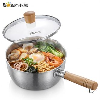 小熊  雪平锅 小奶锅小汤锅泡面辅食锅（不带蒸屉）18cm