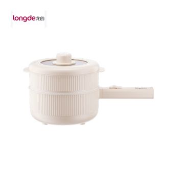 龙的/Longde  电煮锅家用多功能双层小电锅宿舍办公室蒸锅泡面锅上蒸下煮 LD-ZG1671