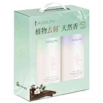 阿道夫（ADOLPH）  植物洗护套装 去屑洗发水 618ml+沐浴露 400ml