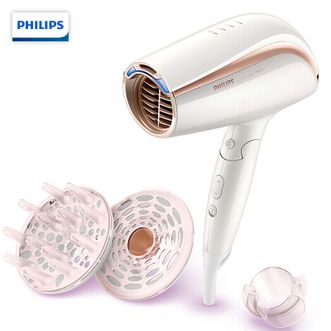飞利浦 PHILIPS 电吹风 BHC208 家用负离子 1600W大功率 可折叠电吹风筒