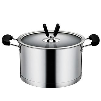 栢士德/BYSTON  奥斯顿汤锅  22cm  加厚不锈钢小锅 BST-053