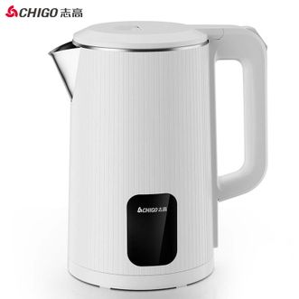 志高/Chigo  电热水壶双层防烫电水壶大容量家用烧水壶304不锈钢内胆大功率快速烧水不保温TH185A-01A