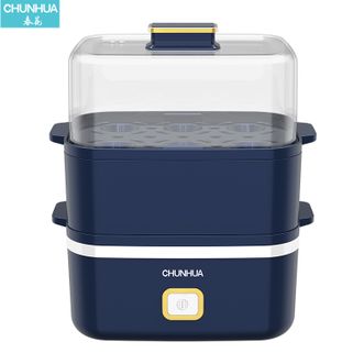 春花/CHUNHUA  双层煮蛋器蒸蛋器 多功能早餐机蒸包子蒸蔬菜蒸蛋羹电蒸锅厨房电器鸡蛋蒸煮器CZE-20A