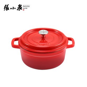 张小泉  中国红铸铁珐琅锅汤锅 C32240100不易粘锅
