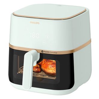飞利浦/Philips  空气炸锅  智能液晶触控多用途锅  5L多功能电炸锅  HD9455/50  绿色