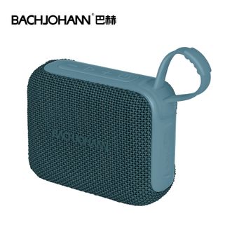 巴赫约翰/bachjohann  运动蓝牙音箱 Q4 无线迷你便携音箱 桌面户外大音量超重低音炮 车载小钢炮小型音响 （绿/蓝色）