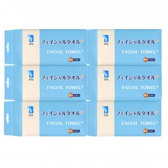 艾特柔  ITOEF纹理抽取洗脸巾(6包)