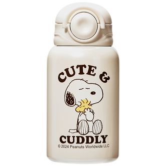 史努比（SNOOPY）  500ml保温杯大容量儿童双盖吸管杯水壶耐高温学生户外防摔便携喝水杯子送保温袋SNP7090颜色随机