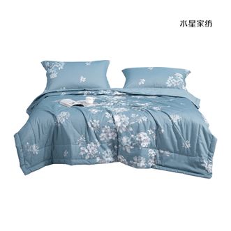 水星家纺  花西雅 全棉夏被  七孔纤维被子 可机洗水洗 全棉面料 518163