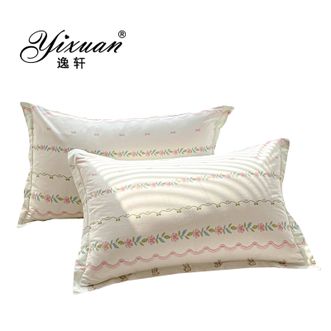 逸轩/yixuan  清新田园风全棉印花枕套透气舒适枕头套 辛德瑞拉