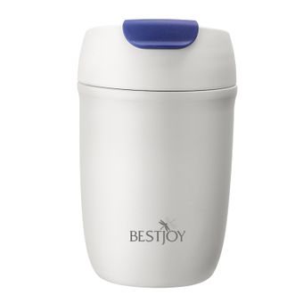 富光拾喜（FUGURNG BESTJOY）  380ML清纯咖啡杯316不锈钢真空保温杯保冷杯保温壶泡茶杯水杯水壶白色BEST-QX0705