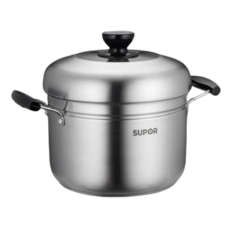 苏泊尔/Supor  蒸锅 蒸滋味不锈钢汤锅复底蒸笼 燃气电磁炉通用 24CM