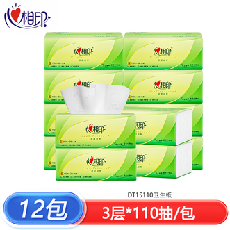 心相印  茶语丝享系列三层12包110抽纸-12DT15110