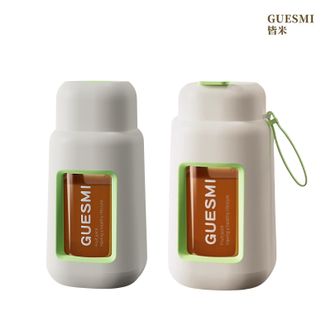 皆米  玻璃款1000ml+1000ml双杯组合 一机双盖榨汁机 便携小型家用多功能果汁机 26刀-316材质刀头 无线充电
