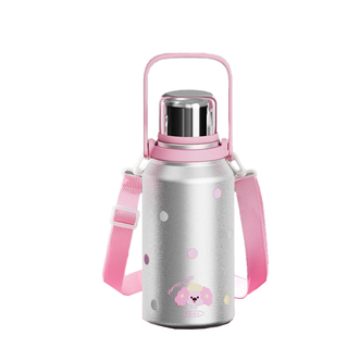 物生物  简诗保温杯1250ml 夏日泡泡粉高颜值大容量水杯壶男女士316L不锈钢杯子 JV012343-1250-GQ