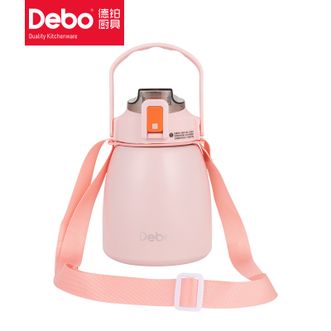 德铂（Debo）  艾薇保温杯便携水杯子学生儿童大容量网红大肚杯 900ML DEP-DS305粉
