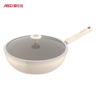 爱仕达/ASD  钛陶不粘炒锅30cm煎炒两用加厚复合底厨房炒菜锅-CL30V9Q