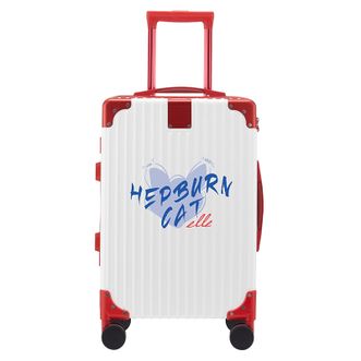 Elle  赫本猫联名印花行李箱旅行箱 H'tune 22英寸  ELCL5510B-22-H tune