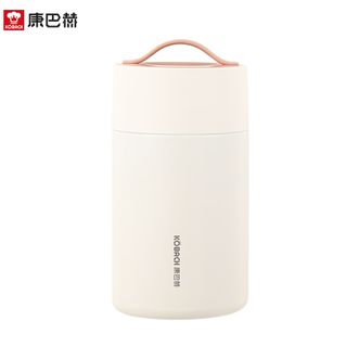 康巴赫  焖烧杯316不锈钢内胆焖烧壶保温饭盒1000ml容量便携男女士真空KH-T10B01椰奶白