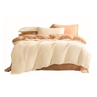 京东京造  220g牛奶绒四件套  秋冬双面加厚暖绒床品套件  A类双人保暖床单枕套被套  榛果Milky