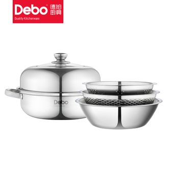 Debo  赫伯特居家套装锅汤锅洗米筛组合四件套 DEP-128