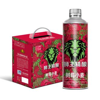 燕京  狮王精酿树莓小麦1L*6桶装 女士果味啤酒
