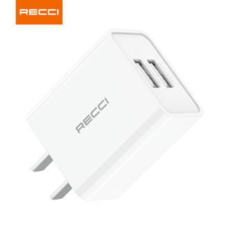 RECCI  双USB充头旅行充电器单充头CCC认证安全充电携带轻便 RC116
