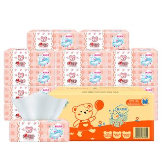 心相印婴用型加大M码110抽15包装三层塑装纸面巾3提/箱整箱装