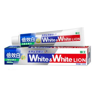 狮王（Lion）  White&White LION倍效白牙膏(极地薄荷)180g