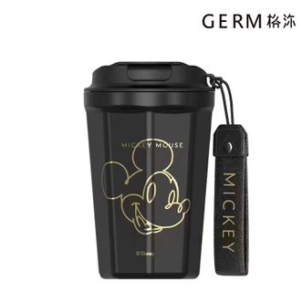  格沵/germ  米奇系列菱形咖啡杯 390ml 保温杯 不锈钢吸管 咖啡杯