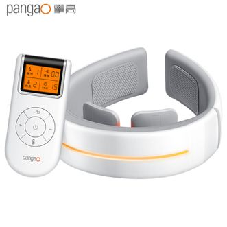 攀高/Pangao  脉冲颈椎按摩仪 颈肩恒温热敷颈部按摩器 中频脉冲理疗仪肌肉放松健康护理肩颈护颈仪P7白色