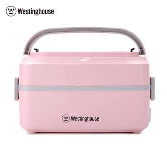 西屋/Westinghouse  蒸煮饭盒可加热保温便当盒便携插电蒸饭器电热饭盒粉色
