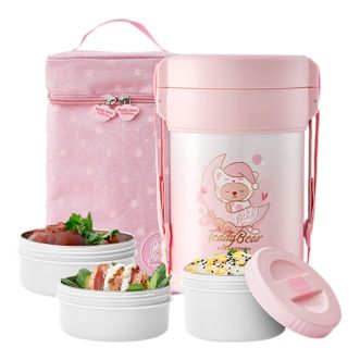 泰福高（TAFUCO）  2L不锈钢三层保温饭盒 T5604
