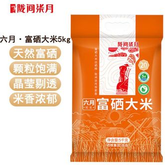 陇间柒月 六月·富硒大米5kg 天然富硒颗粒饱满晶莹剔透米香浓郁 陇间柒月 六月·富硒大米5kg 天然富硒颗粒饱满晶莹剔透米香浓郁