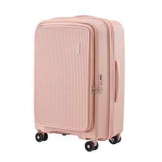 洛克兰/ROCKLAND  魔术师Magician系列行李箱 高档侧开口扩容大容量防爆拉链超轻PP拉杆箱 杏花粉28寸
