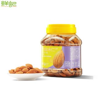 鲜记/xianjee  巴旦木仁（原味）398g/罐  每日坚果炒货 干果特产 办公室休闲零食