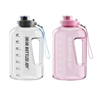 吨吨BOTTLEDJOY  吨吨桶大容量喝水桶塑料杯子男健身水壶户外墩顿桶吨吨杯1.5L冷水款 D1