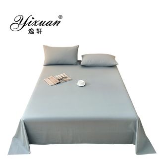 逸轩/yixuan  全棉磨毛纯色床单 高支高密不易皱 秋冬加厚保暖床品 绅士灰