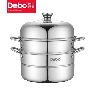 德铂（Debo）  奥格斯堡双层蒸锅 28CM家用厨房不锈钢多用汤蒸锅上蒸下煮炖汤锅蒸煮锅
