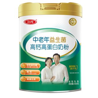 三元（SAN YUAN）  中老年高钙高蛋白益生菌奶粉 营养送礼 800G一罐