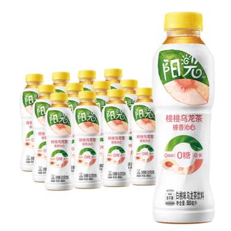 可口可乐  阳光无糖 桃桃乌龙茶 茶饮料 500ml 0脂肪0糖0卡12瓶