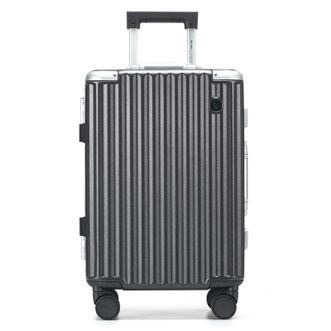 爱华仕/Oiwas  铝框拉杆箱磨砂防刮四角金属防撞登机箱OCX6771-20英寸黑色