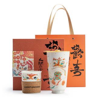 宏裕  水杯+茶咖杯组合礼盒 泡茶杯水杯 德化瓷都茶咖杯朵颐杯 时尚实用陶瓷水杯