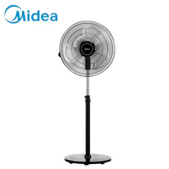 美的/Midea  【金属铝片】工业电风扇/飓风落地扇/空气通风金属扇/牛角扇/立式电风扇/大风力宿舍扇 FES45-20A